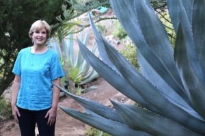 Debra Lee Baldwin in her succulent garden