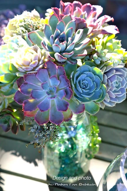 Succulent bouquet made by Debra Lee Baldwin for Craftsy