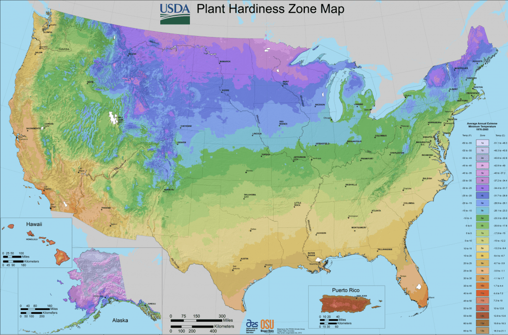 Hardiness Zone Map