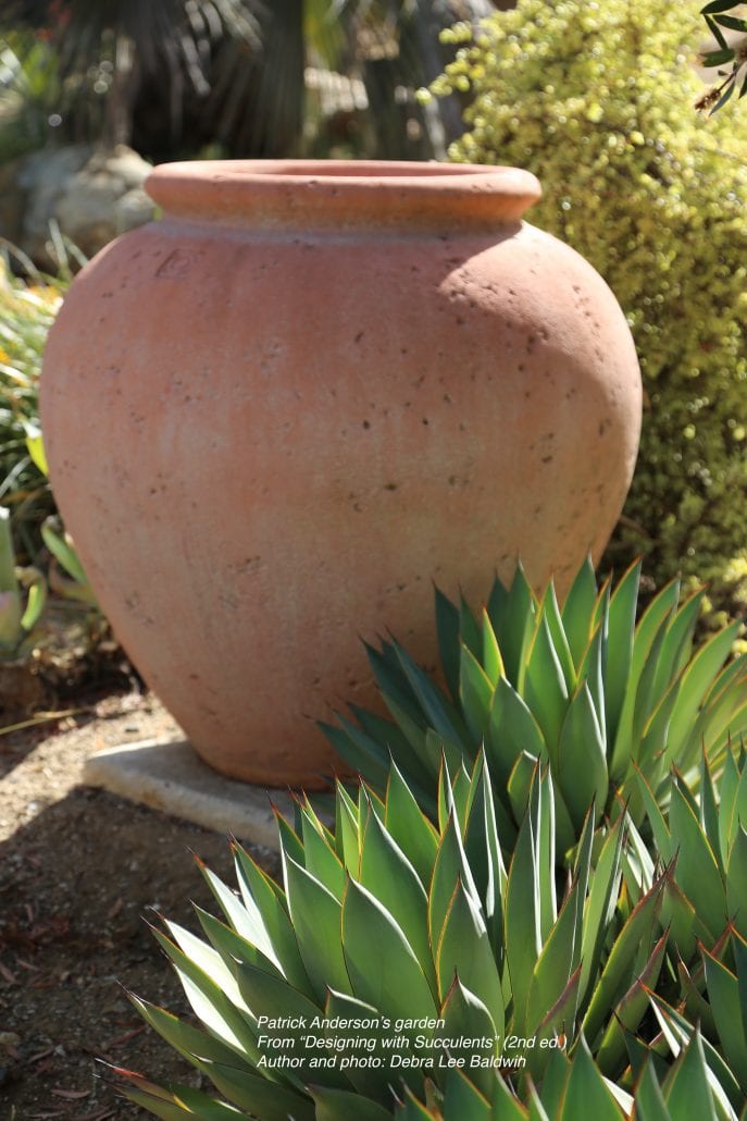 Large pots in the garden
