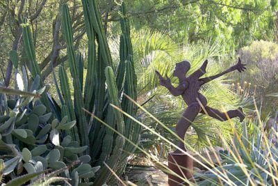 Metal sculpture in Patrick Anderson's Garden (c) Debra Lee Baldwin