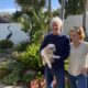 Melanie and Bob Buck in their garden, La Costa CA