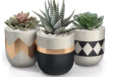 Concrete windowsill pots