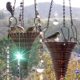 Hanging prism bird feeders (c) Debra Lee Baldwin