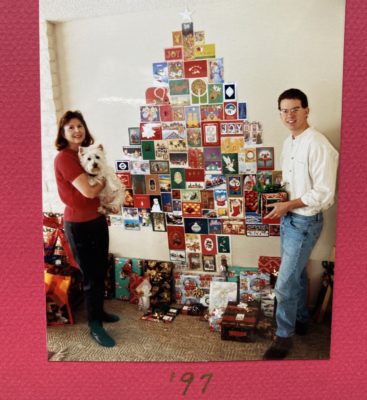 Wall Christmas Card tree (c) Debra Lee Baldwin 