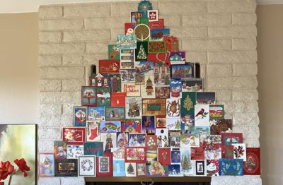 Christmas card tree