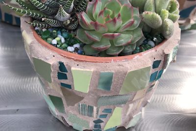 Mosaic pot (CW Design) (c) Debra Lee Baldwin