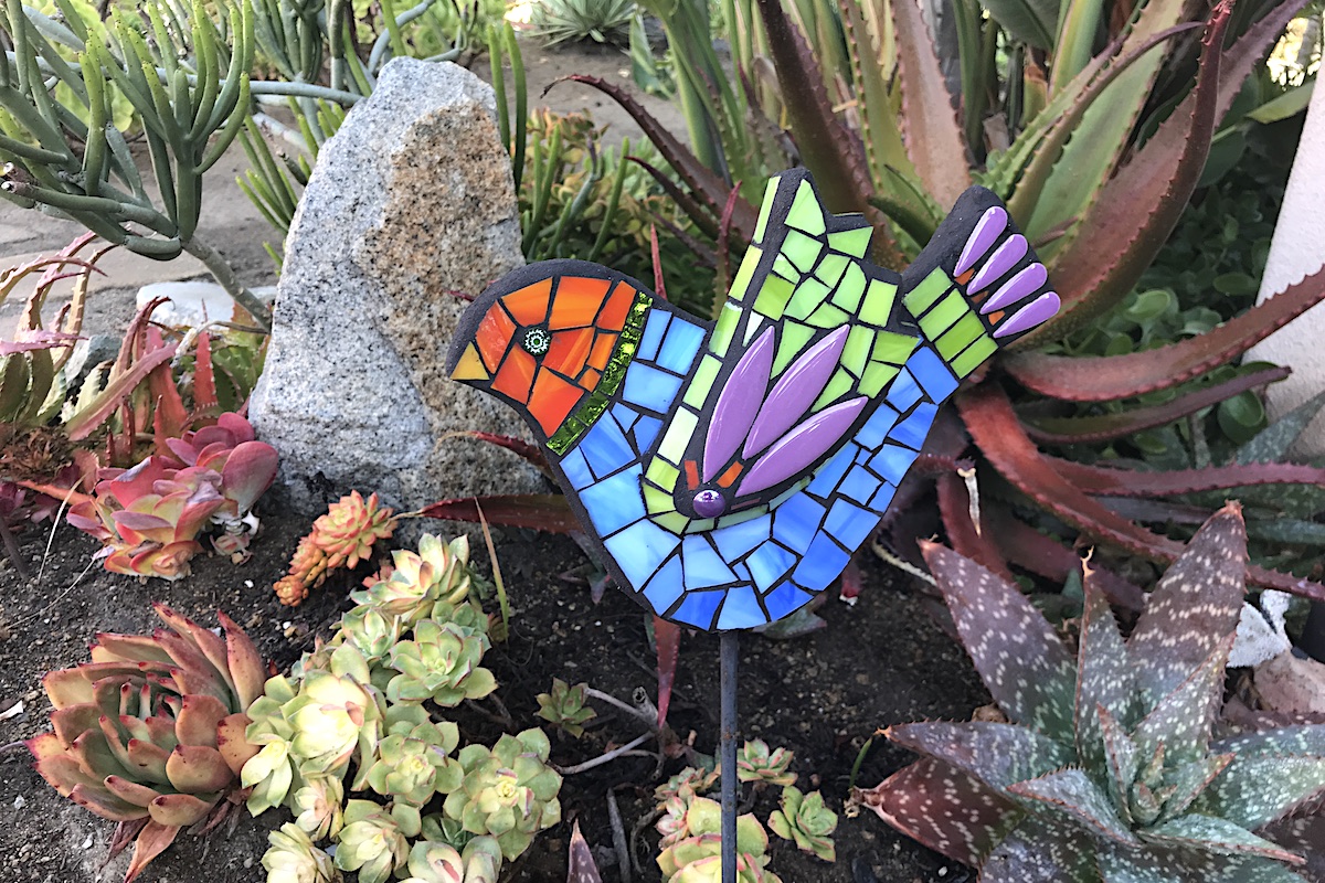 Mosaic bird by Marsha Rafter
