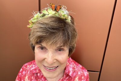 Succulent headband w butterfly