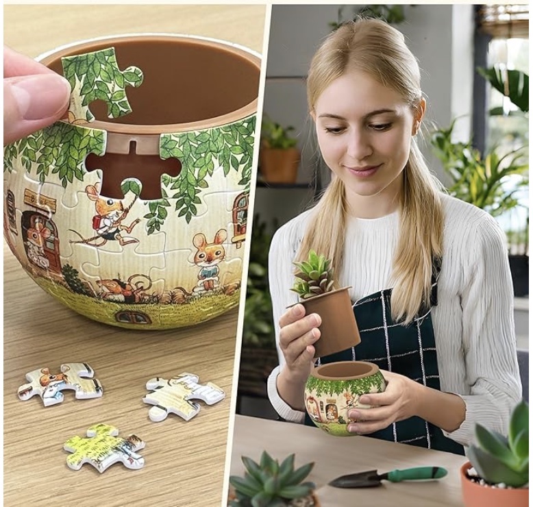 3D puzzle flowerpot