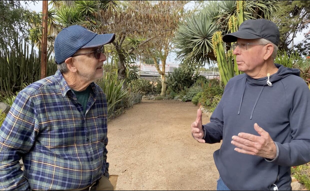 Rick Bjorklund and Kevin Smith in the Palomar College Cactus & Succulent Garden (c) Debra Lee Baldwin 