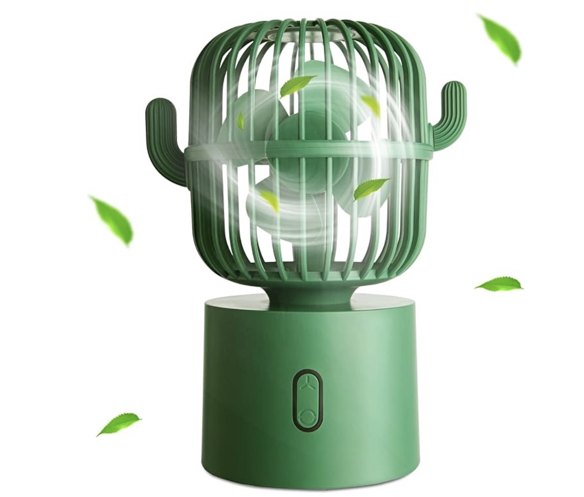 Succulent desk fan