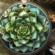 Succulent Xmas tree ornament