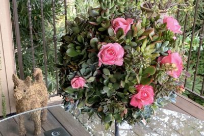 Topiary orb with roses (c) Debra Lee Baldwin
