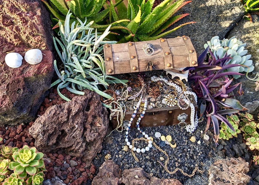 Undersea garden treasure chest