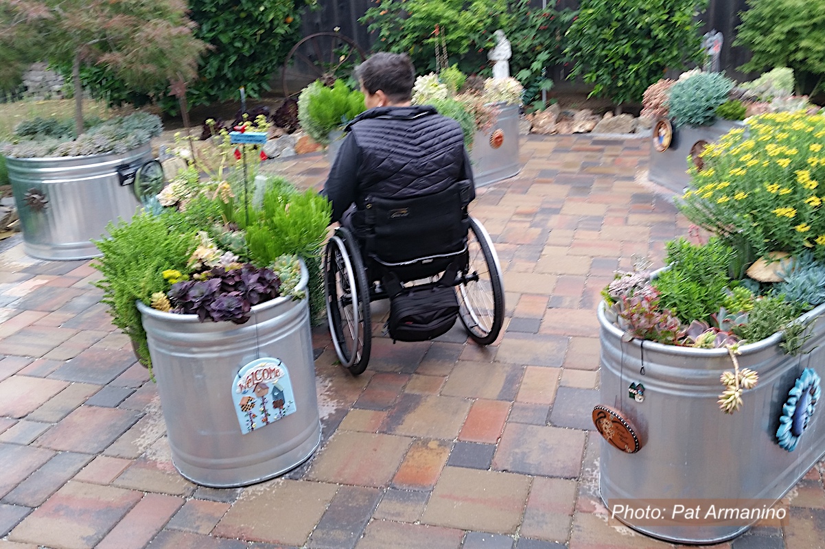 Wheelchair accessible garden, owner